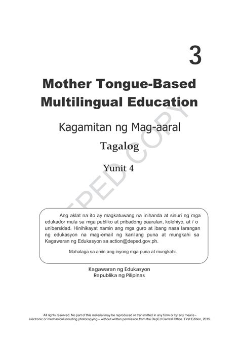 Mother Tongue Grade Palawan BlogOn Page Flip PDF Online PubHTML