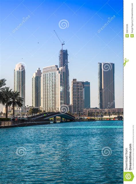 Dubai Downtown East United Arab Emirates Architecture Editorial Photo