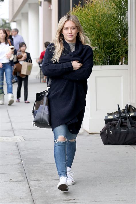 Hilary Duff Street Style Out In Beverly Hills January 2015 CelebMafia