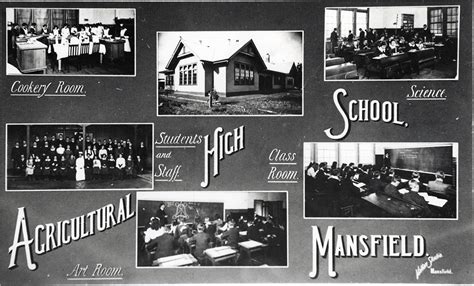 6 Images Of Mansfield Agricultural High School Mounted On A Single Page