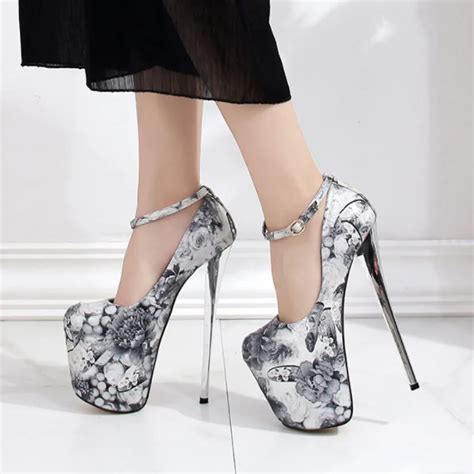 2019 New Extremely High Heels 19cm Fashion Wedding Shoes Woman Pumps Stiletto Hee Platform Shoes