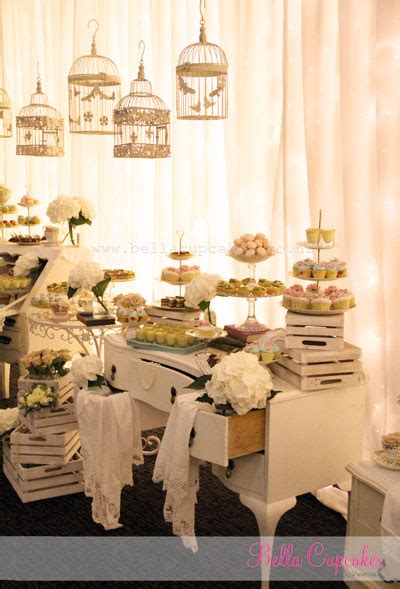 Bella Cupcakes Mr And Mrs Luong Vintage Inspired Dessert Table