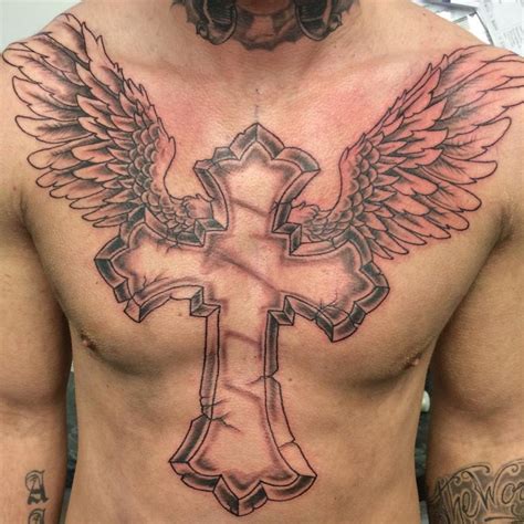 Try leaving the cross blank on top of a foundation of elements like flowers, wings or thorns. 21+ Angel Wing Tattoo Designs, Ideas | Design Trends ...