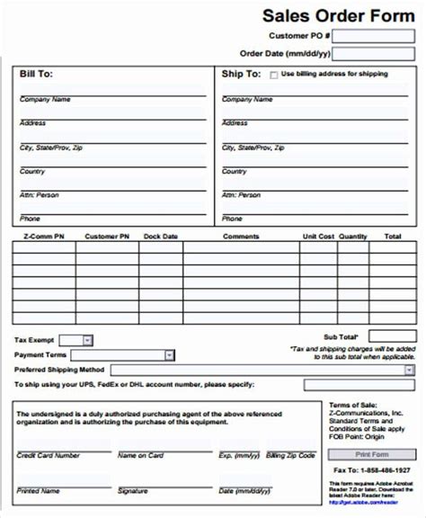 Pre Order Form Template Elegant Sample Sales Order Form 11 Examples In