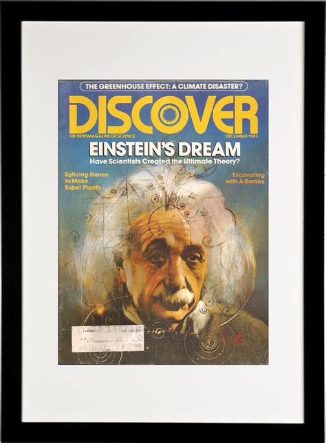 Albert Einstein Discover Magazine Front Page Poster Cover Art Etsy