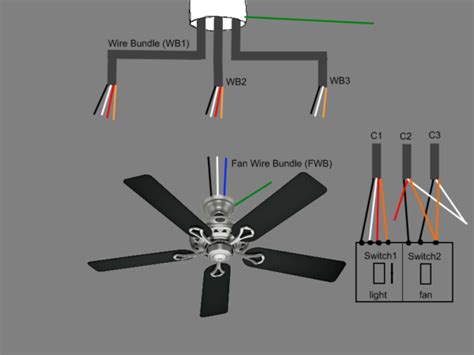 wire  ceiling fan   wall switches