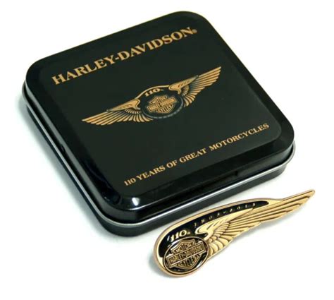 Harley Davidson 110th Anniversary Winged Tank Badge Pin Limited Edition
