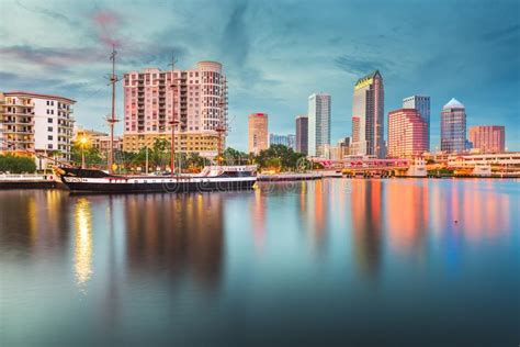 Tampa Florida Usa Downtown Skyline On The Bay Stock Photo Image Of
