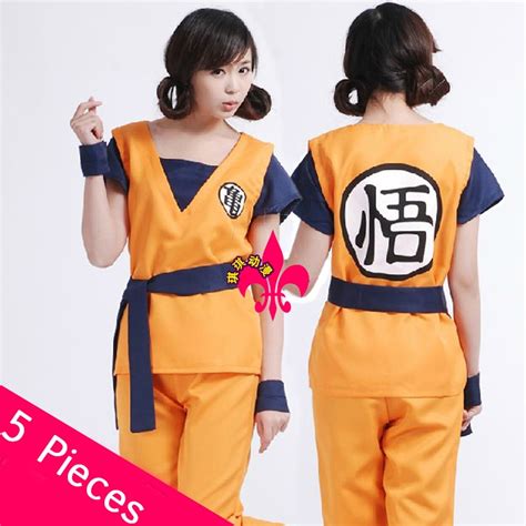 Free Shipping Dragon Ball Z Costume Men Women Goku Cosplay Dragon Ball