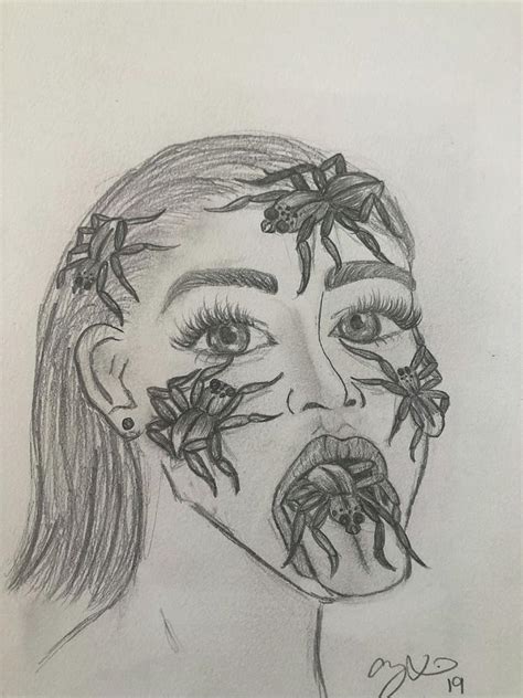 Arachnophobia Fear Drawing By Amaya Harris Fine Art America