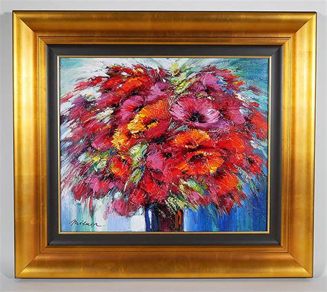 Michael Milkin Modern Still Life Flowers Painting