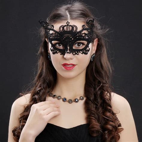 Halloween Black Sexy Masquerade Masks Lace Masks Venetian Half Face