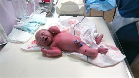 Child Birth Newborn In Nursery Stock Footage Video 100 Royalty Free