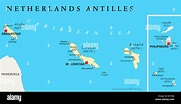 Netherlands Antilles Political Map Stock Photo - Alamy