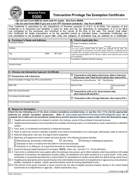 Arizona Form Fillable Printable Forms Free Online