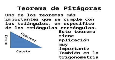 Teorema De Pitágoras Uno De Los Teoremas Más Importantes Que Se Cumple