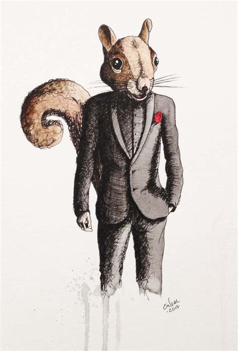 Squirrel In A Suit By Lordcolinoneal On Deviantart