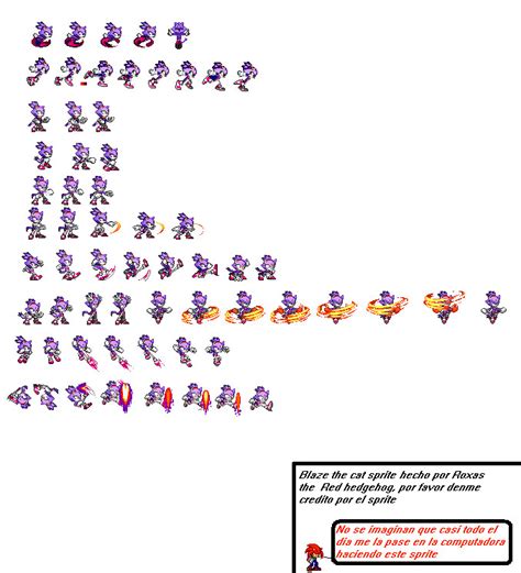 Blaze The Cat Sprites By Roxastheredhedgehog On Deviantart