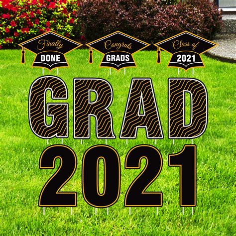Graduation Yard Sign Letters Graduation 2021 Yard Cutouts Etsy