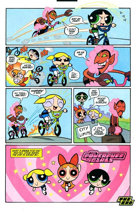 the powerpuff girls comic strip is shown