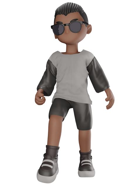 3d Cartoon Character With Glasses 23495149 Png