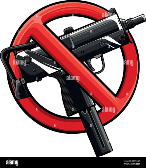 Vector Illustration No Guns Or Firearms Allowed Stock Vector Image