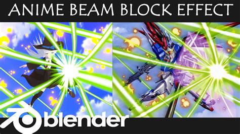 How To Create Anime Beam Block Effect In Blender Youtube