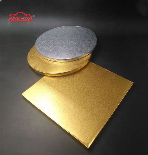 Gold Round Cake Drum Thick Wrapped Edge Paper Board Baking Cups