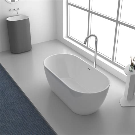 Aruvo™ Diva Acrylic Freestanding Bath L1520mm Matte White Toptile Bathrooms