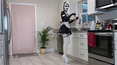 Time Totrain Rubbermaid Kitchen Latex Catsuit Kinky Rubber Youtube