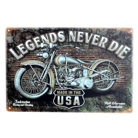 Motorcycle Metal Signs Retro Vintage Tin Signs Wall Hanging Etsy