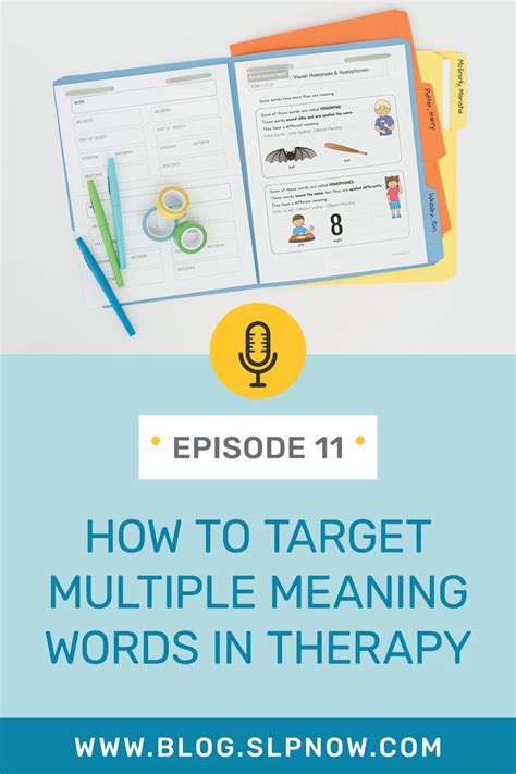 How To Target Multiple Meaning Words In Speech Therapy Multiple
