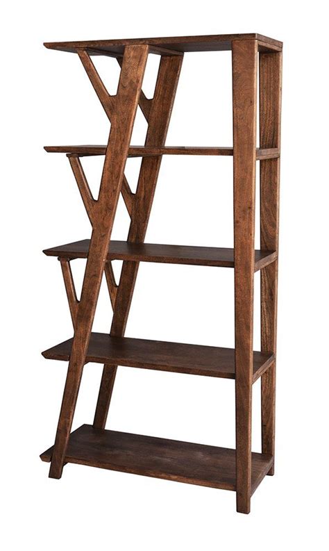 Solid Exotic Sheesham Wood Open Etagere Bookcase You Have The Desk