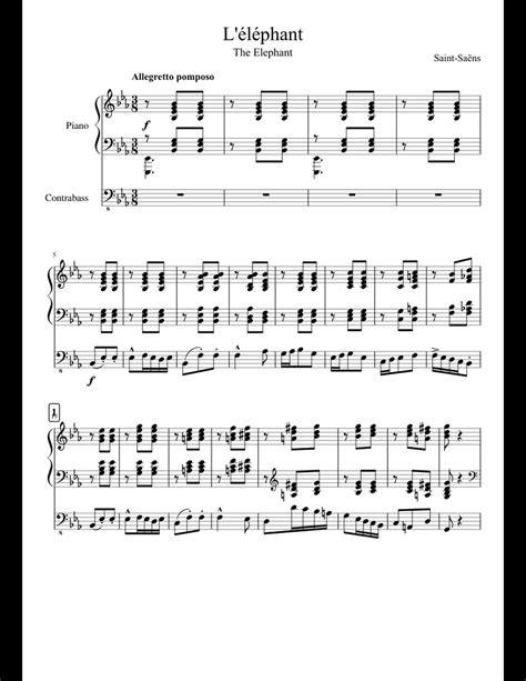 Слушать tame impala — elephant. L'éléphant (The Elephant) sheet music for Piano, Contrabass download free in PDF or MIDI