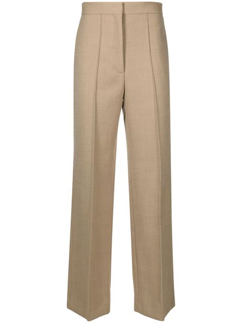 SANDRO Tailored High Waist Trousers Farfetch