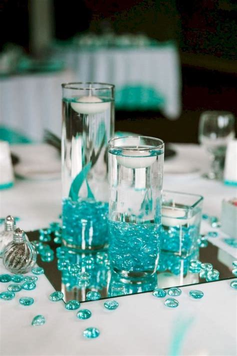 18 Adorable Teal Wedding Ideas (With images) | Teal centerpieces