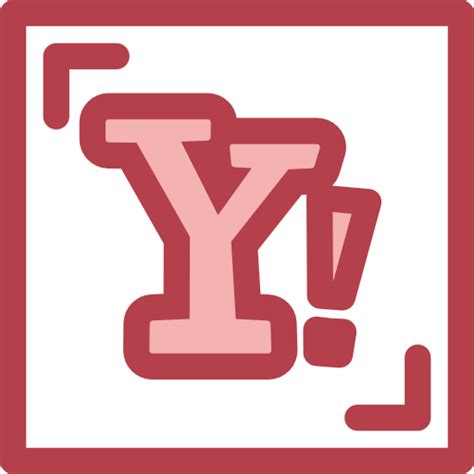 Yahoo Monochrome Red Icon