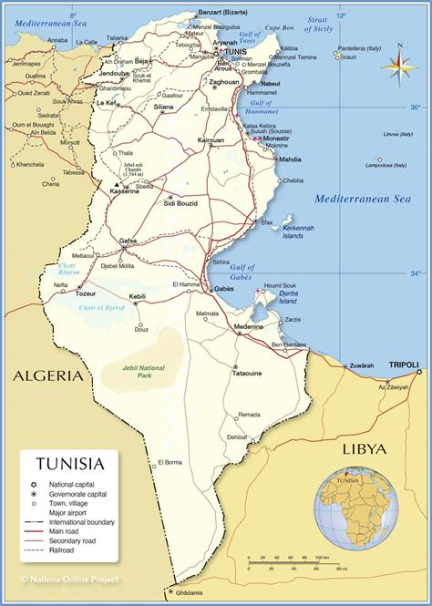 Plan Et Carte Tunisia Carte Hors Ligne Et Carte Détaillée Du Pays Tunisia