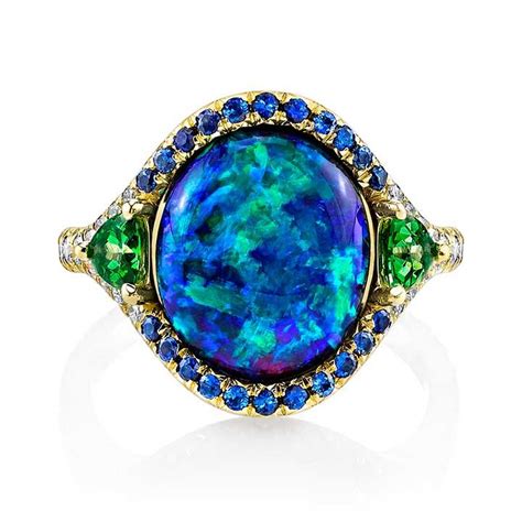 This 433 Carat Lightning Ridge Black Opal Is The Center Stone In A