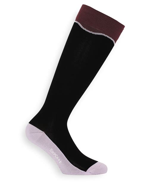 compression stockings bamboo wave black