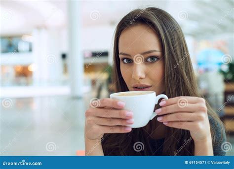 Elegant Woman In A Coffee Break Stock Image Image Of Female Relaxation 69154571