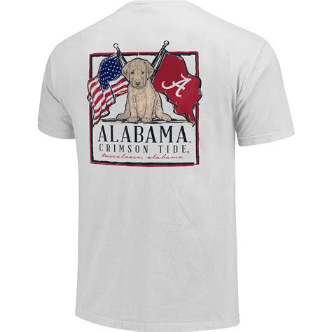 Image One Womens University Of Alabama Comfort Color Double Flag Puppy