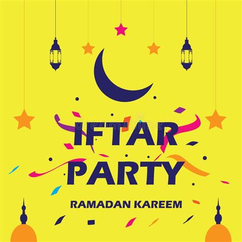 Iftar Party Celebration Concept Greetings Islamic Holy Month Ramadan