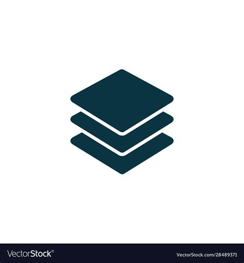 Layer Icon Logo Stack Paper Symbol Flat Royalty Free Vector