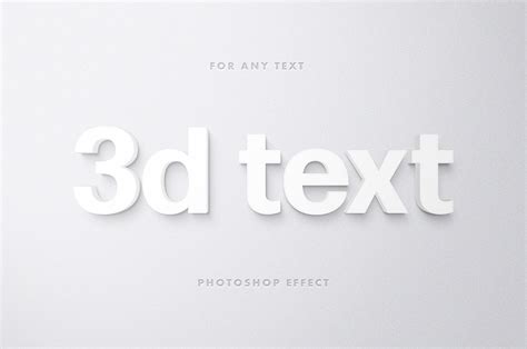 Download Free White 3d Text Effect