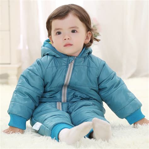 Snowsuit Baby Boys Snow Wear Cotton Warm Outerwear Winter Girl Hooded