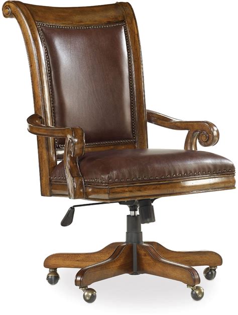 Tynecastle Brown Tilt Swivel Desk Chair From Hooker Coleman Furniture