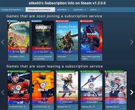 Subscription Info Indicates If A Steam Game Is Available On Xbox Game