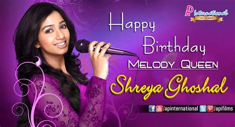happy birthday melody queen shreya ghoshal happy birthday 4k wallpaper for mobile happy