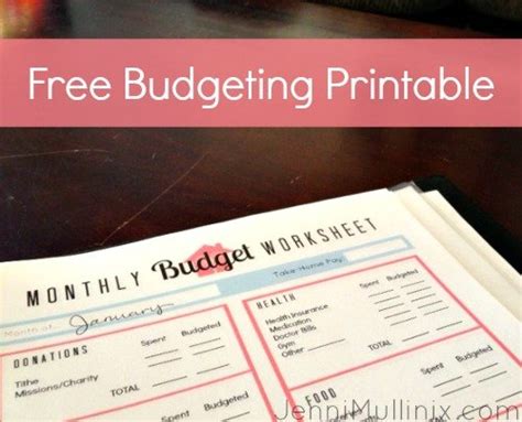 Free Budget Binder Cover Home Printables